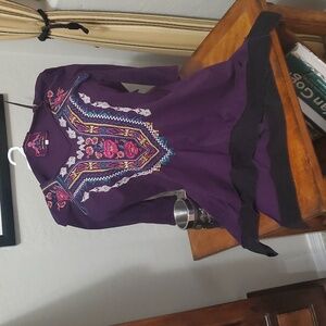 Johnny Was LA Multicolor embroidered tunic RARE Vintage Excellent